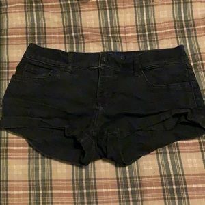 Black Low-Rise Short Shorts